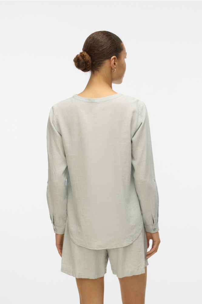 VMLINN LS V-NECK SHIRT WVN NOOS 10323030 GRAY MIST